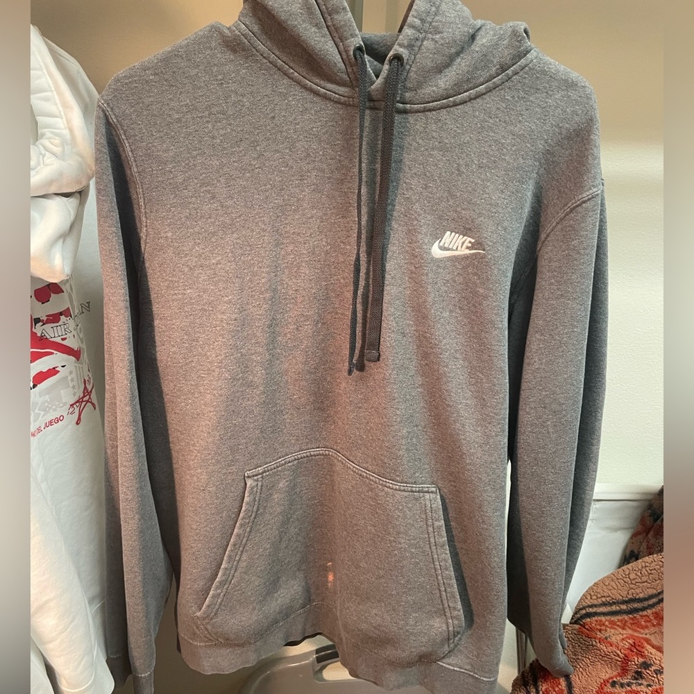 Vintage Nike Grey Sweatshirt Hoodie Mens medium bleach Mark